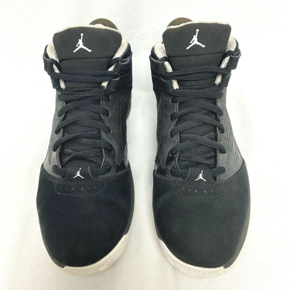 Nike Mens Air Jordan Size 9.5 New School Bred 2011 Basketball Shoes Black White - Picture 5 of 12